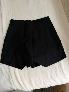 Native Daughters Black Asymmetrical Skort Shorts